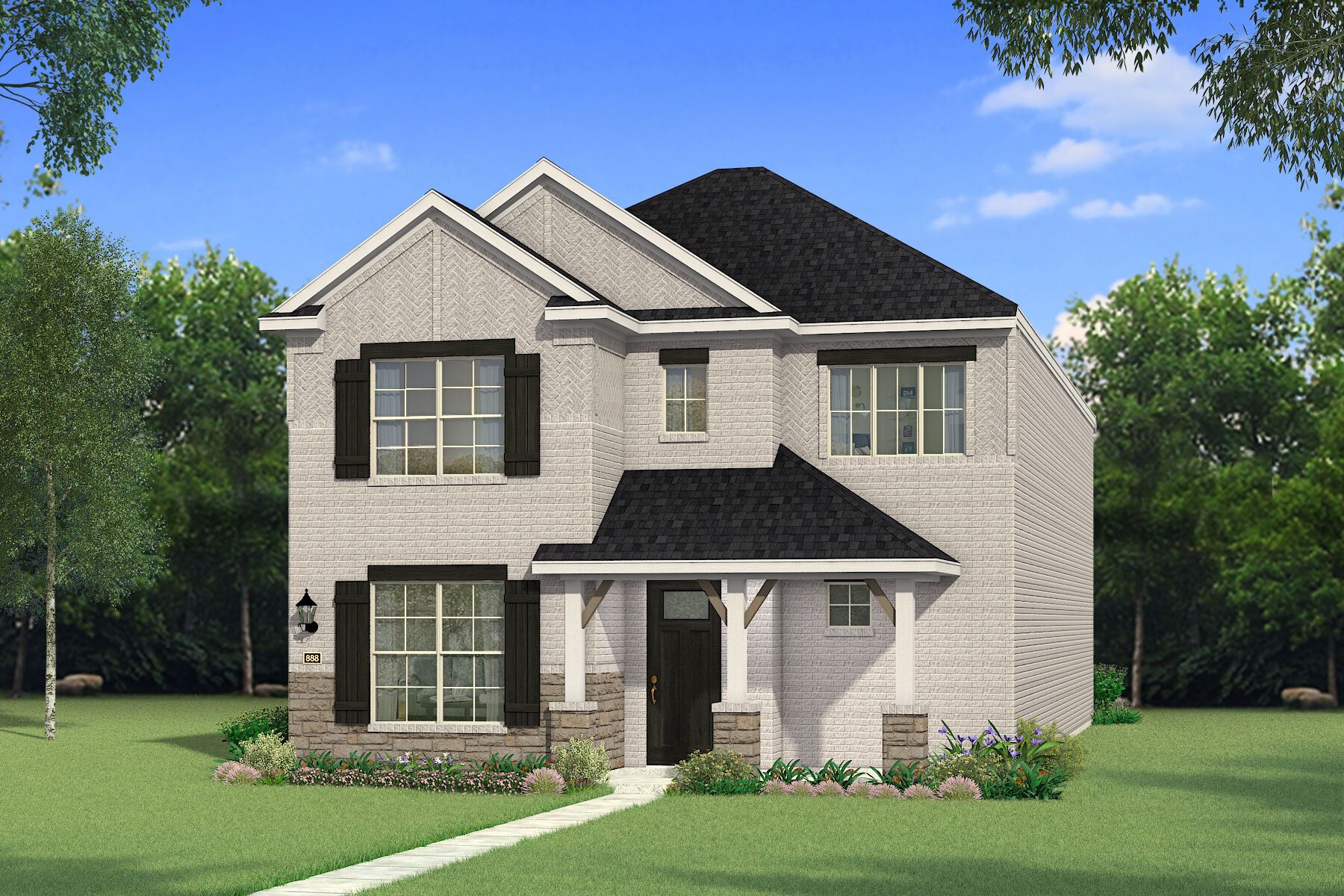 Exterior:The Trinity - Hill Country 1 Elevation