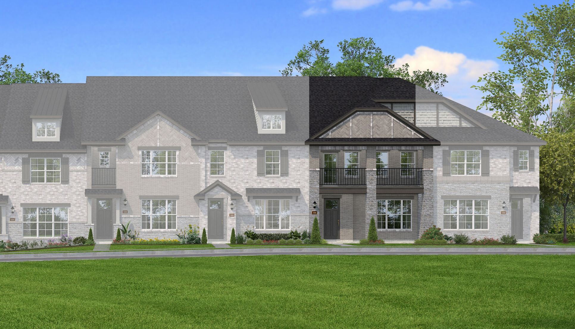 Exterior:The Somerville - Hill Country B Elevation