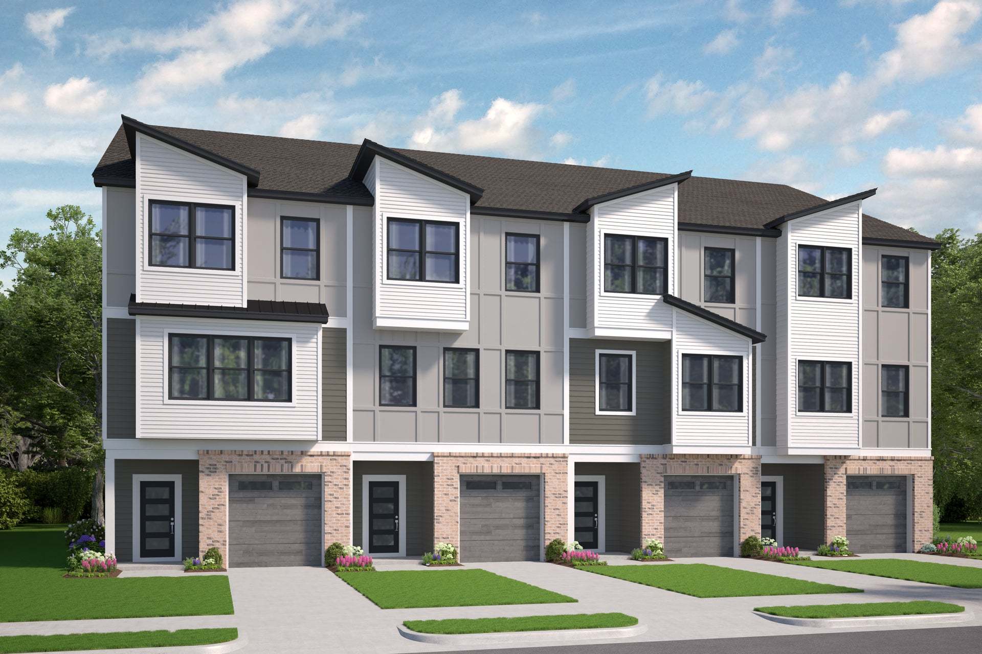 Page Townes:Exterior Page and Park Elevations