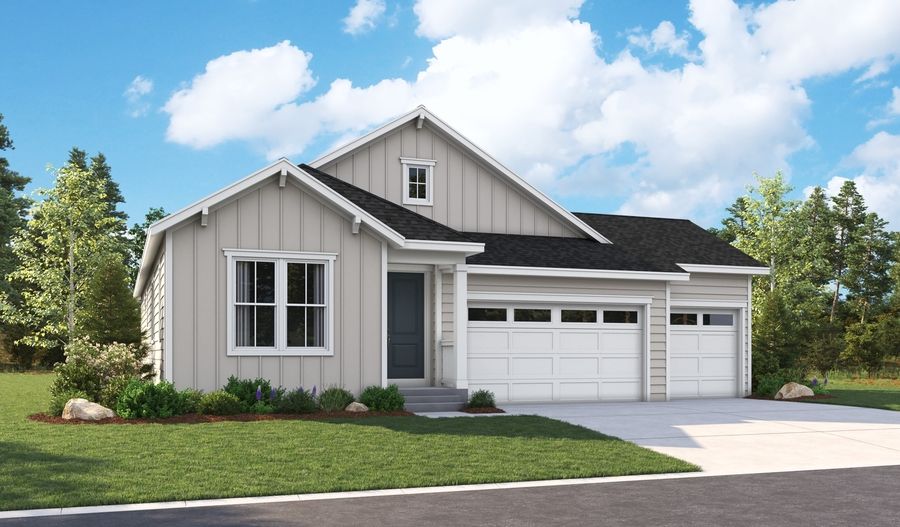 Avalon-D195-KinstonAtCenterra Elevation A (3-car):The Avalon Elevation A