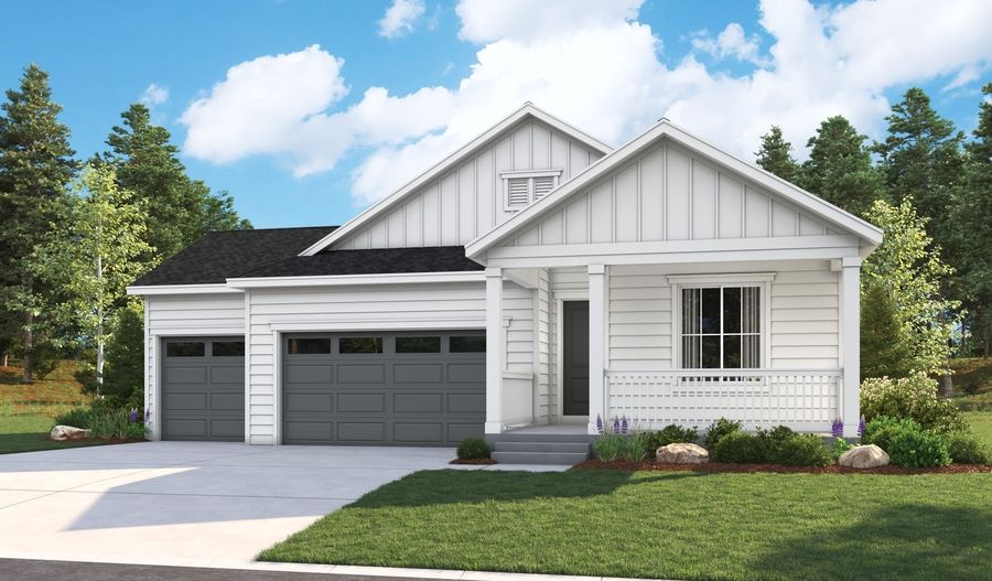 Arlington-D721-KinstonAtCenterra Elevation A (3-car):The Arlington Elevation A