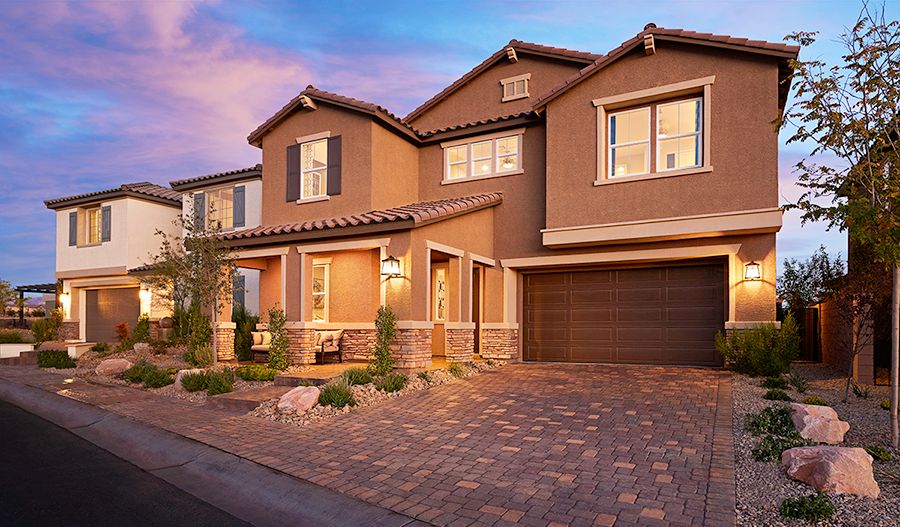 Sage-LV-Exterior Dusk (Highland Hills):The Sage