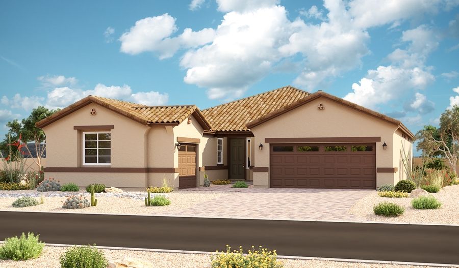 Pomona-P850-EstatesAtArroyoSeco Elevation A:The Pomona Elevation A