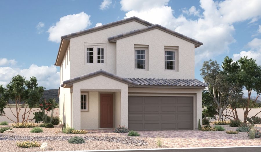 Maple-L628-OspreyRidgeAtSummerlin elevation A:The Maple elevation A