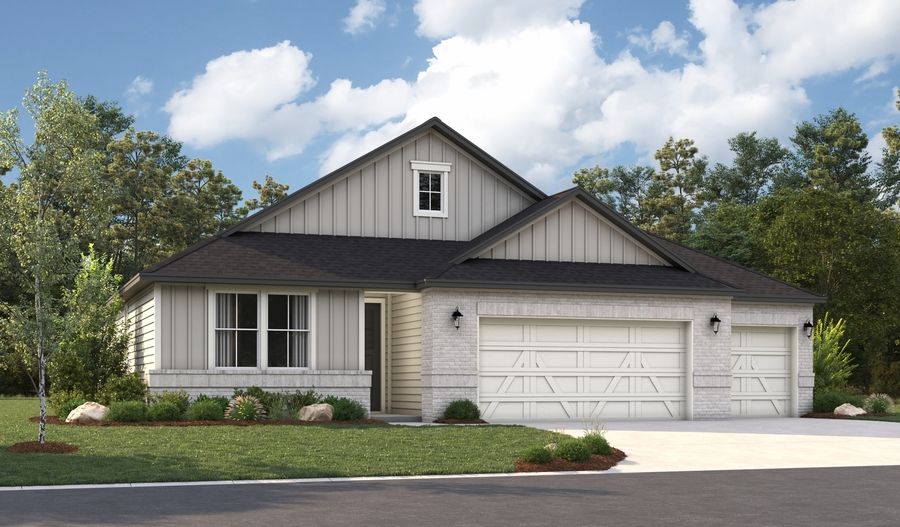 Slate-X927-Austin Master Elevation A (3-car):The Slate Elevation A