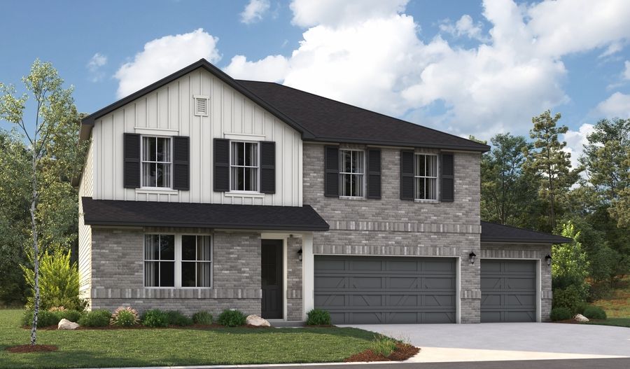 Tourmaline-X923-GreggRanch (3 car) Elevation A:Tourmaline elevation A