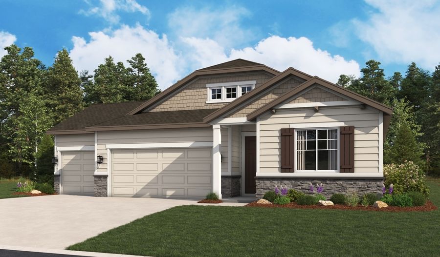 Arlington-B721-Boise Master Elevation B (3-car):The Arlington Elevation B