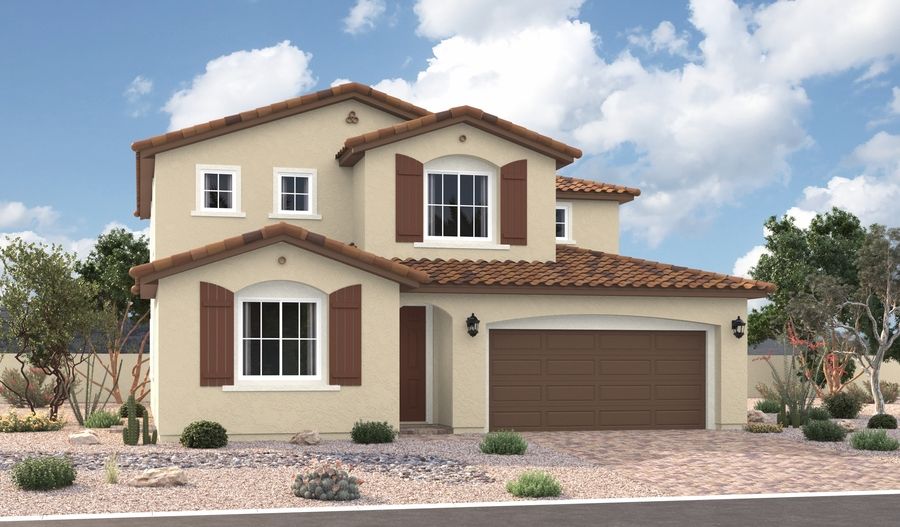 Palmetto-L968-AmalfiatMountainFalls Elevation A:The Palmetto Elevation A