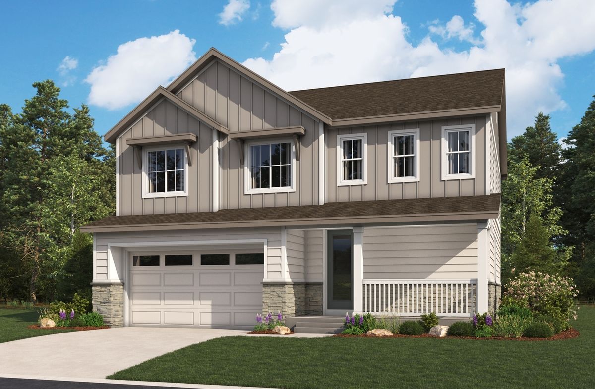 Bedford-D722-HarvestCrossing Elevation A:The Bedford Elevation A