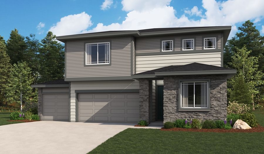 Moonstone-B914-Boise Master Elevation C (3-car):The Moonstone Elevation C