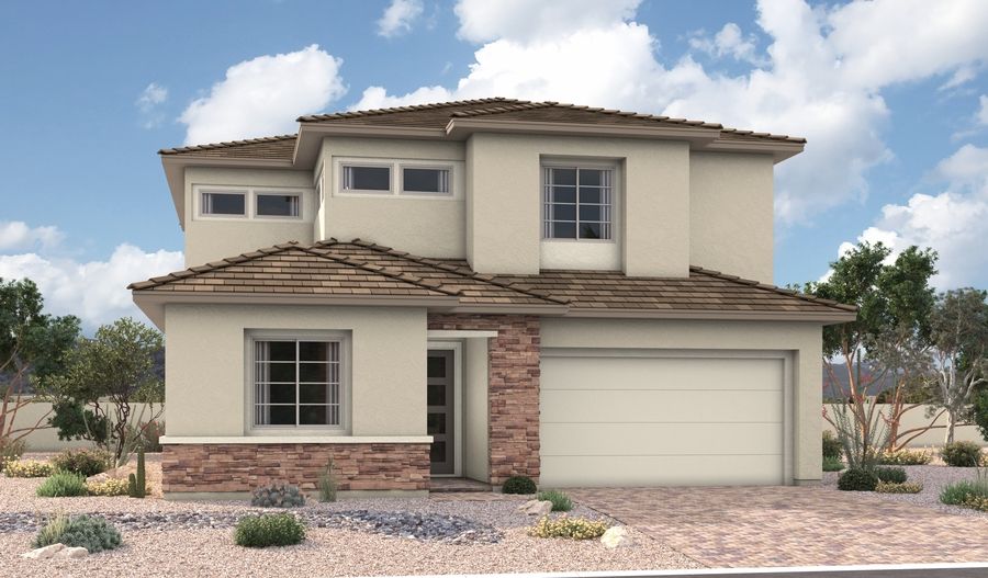Dupont-LA54-PrimroseParkatSummerlin Elevation A:The Dupont Elevation A