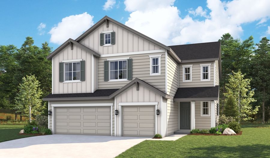 Yorktown-B725-Stonehaven Elevation A:The Yorktown Elevation A