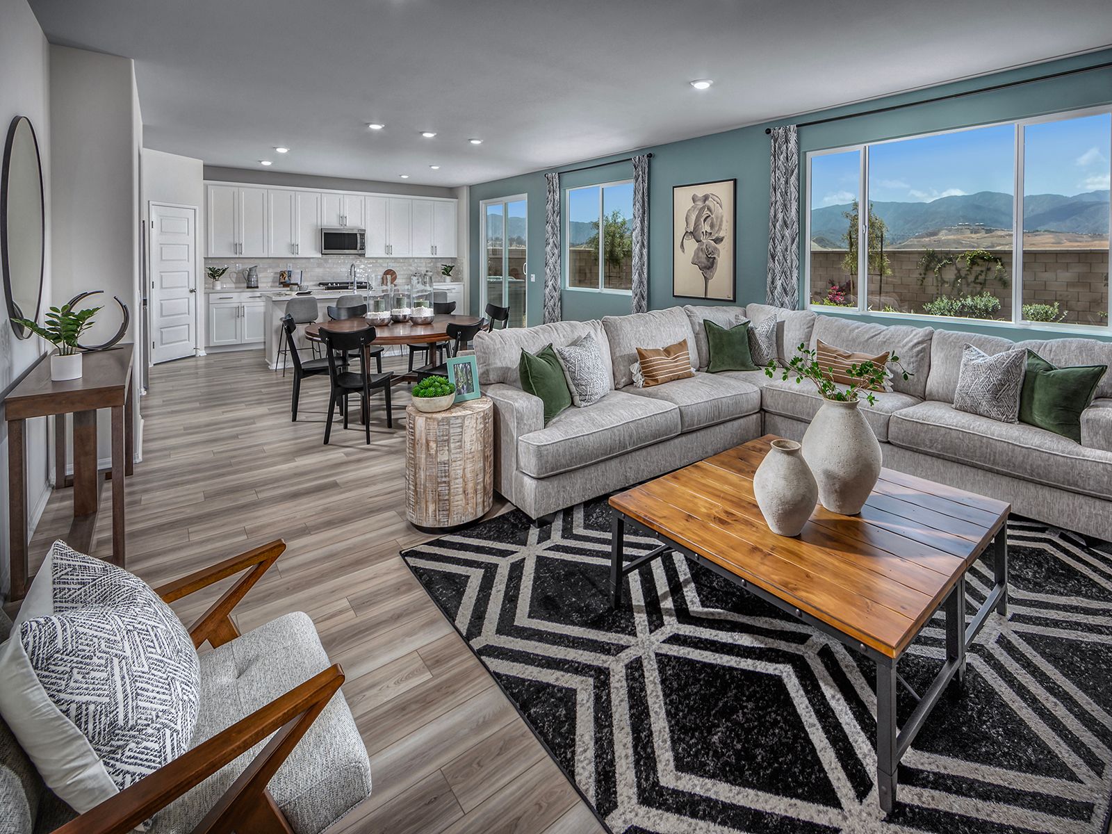 Stay connected with the whole family in the open-concept living space.