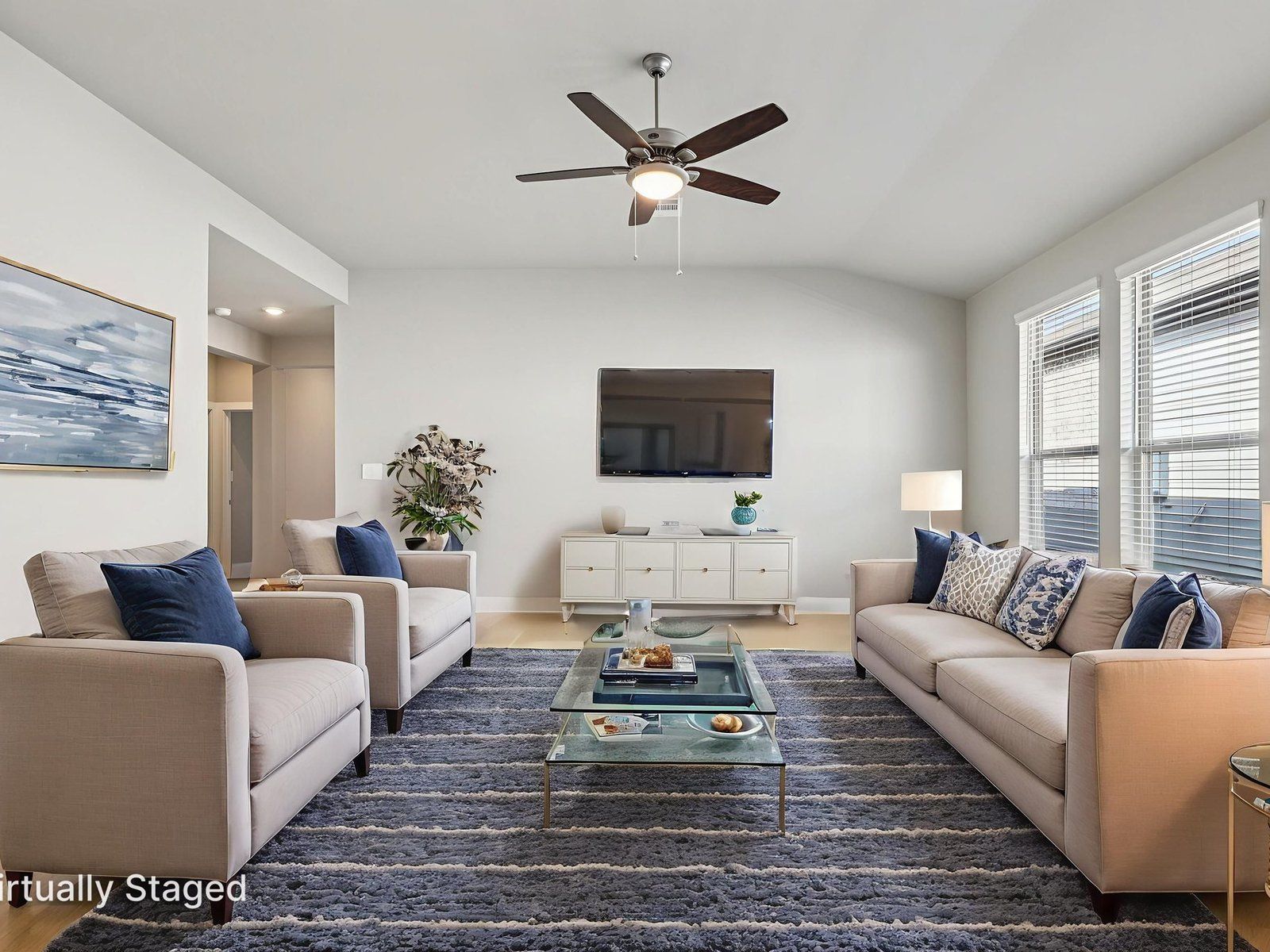 Living room in the Rio Grande floorplan at a Meritage Homes community.:Living Room