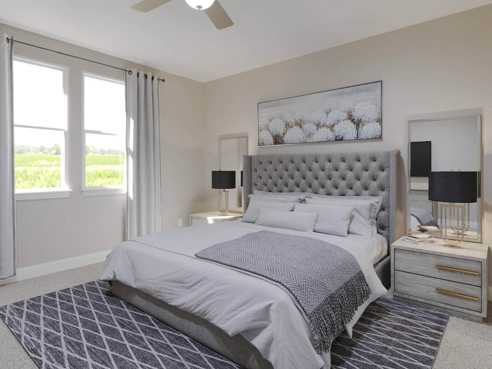 Enjoy our primary bedroom oasis in the Ellison.:Primary Bedroom