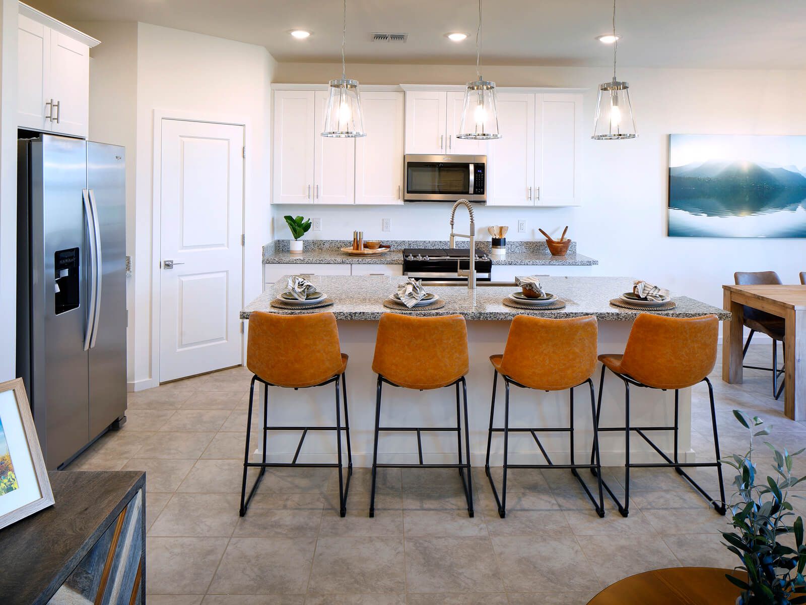 PHX_PalomaCrk_Sierra_Crisp_Kitchen.jpg:Kitchen in the Sierra Floorplan at Paloma Creek