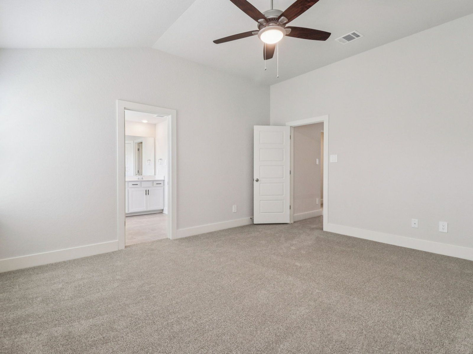Guest Bedroom:Guest bedroom in the Red River floorplan at a Meritage Homes community.