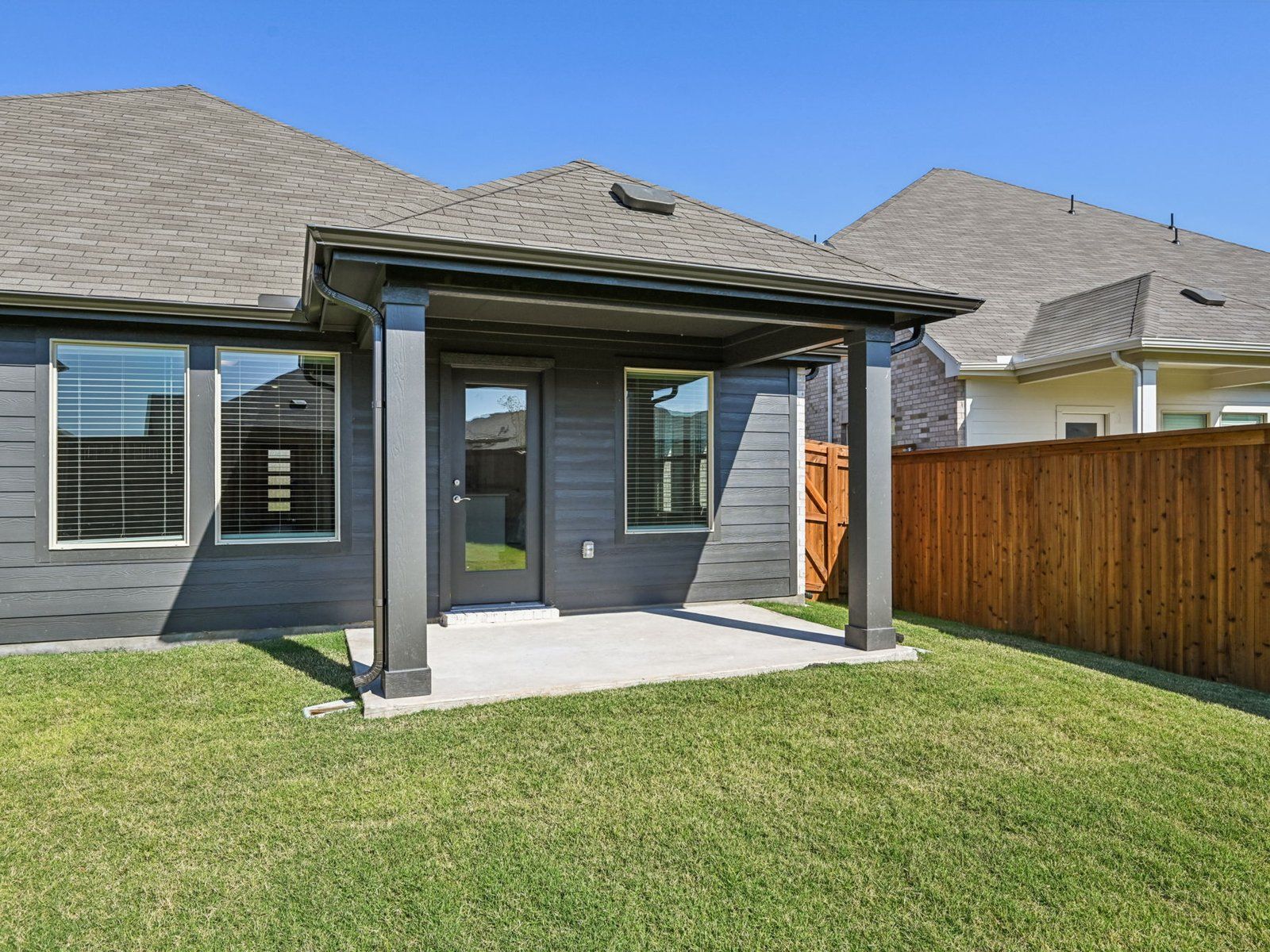 The Preston floorplan with the Finesse interior package.:Covered Patio