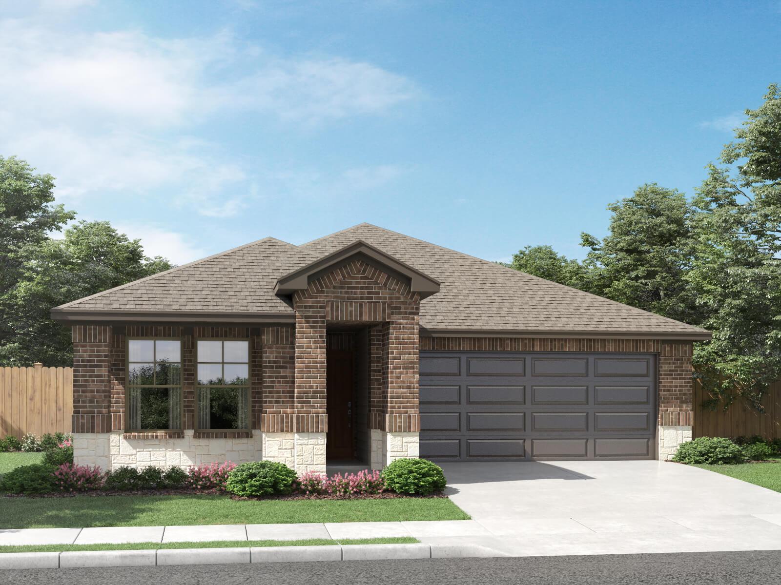 Front exterior render, elevation C.:Front exterior render, elevation C.