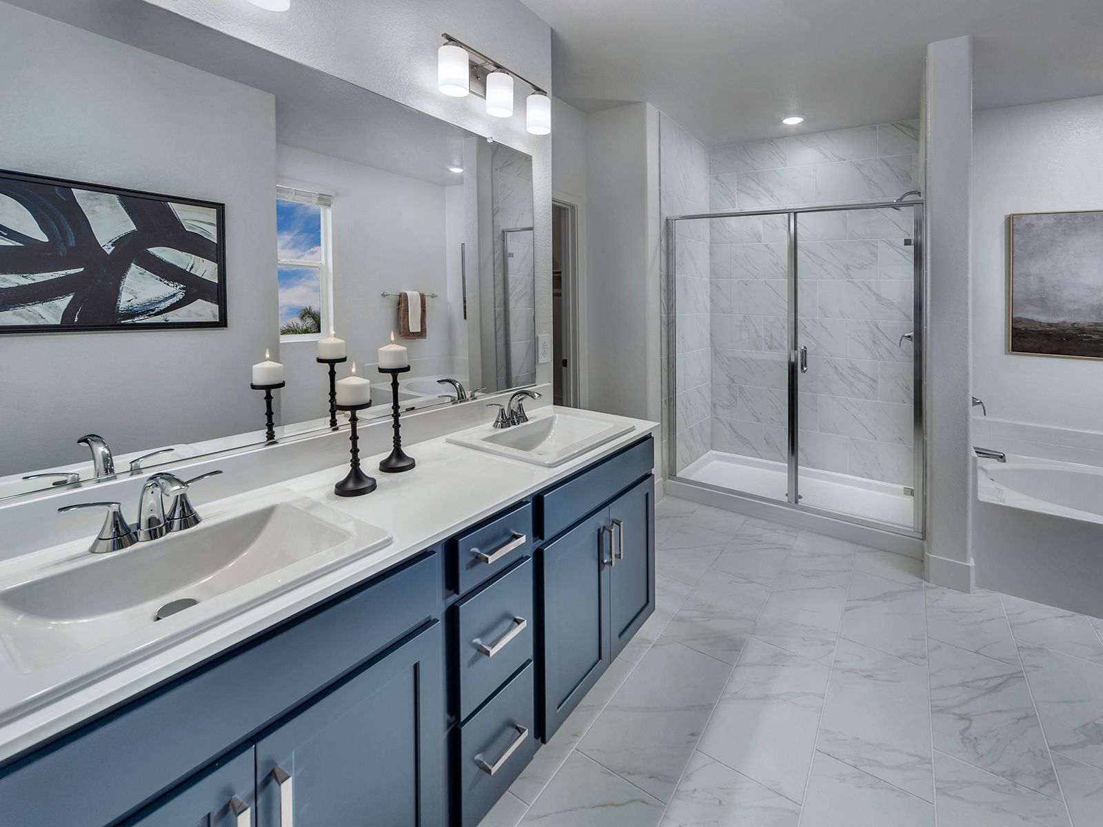 Primary Bathroom:Modeled Residence 2 at Dockside of Delta Shores