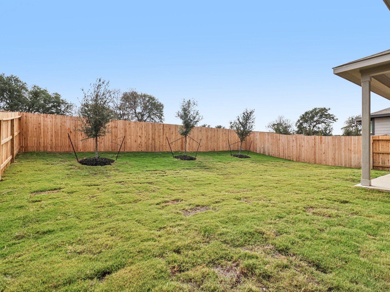 Back Exterior:Back elevation B of the Matador floorplan at a Meritage Homes community.