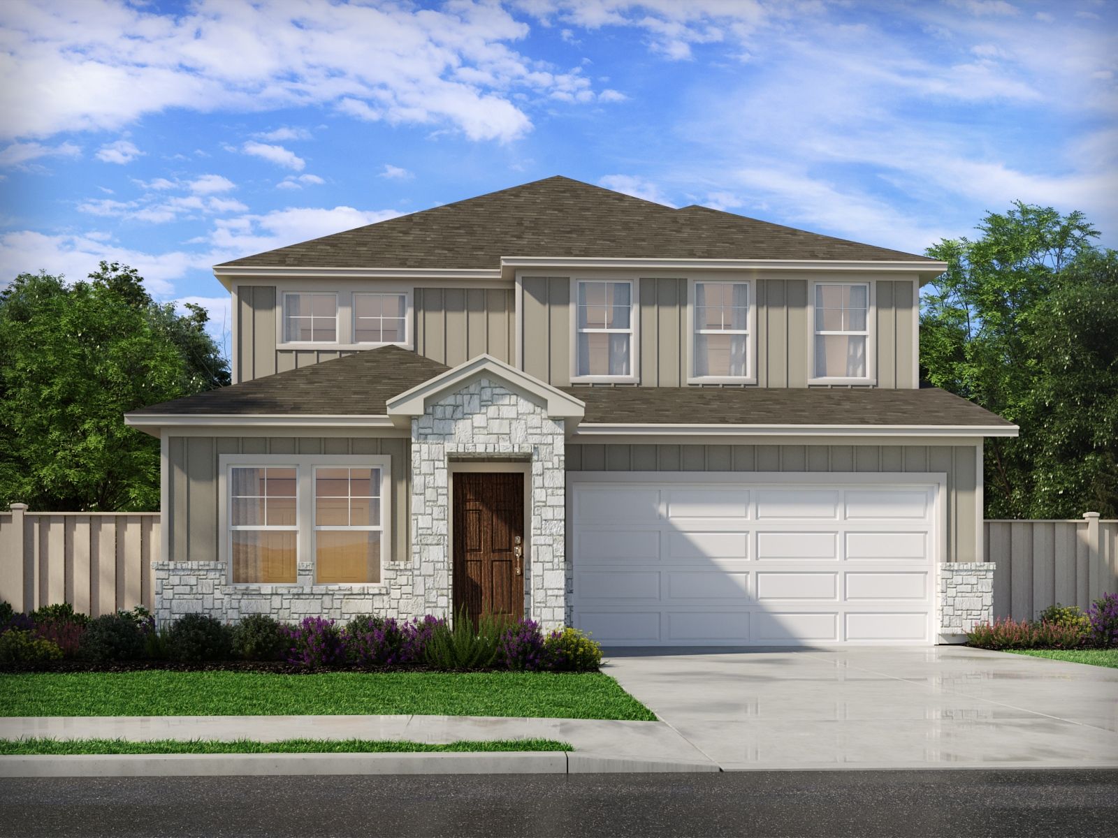 The Reynolds (890) Floorplan O Elevation Rendering:The Reynolds (890) Floorplan O Elevation Rendering