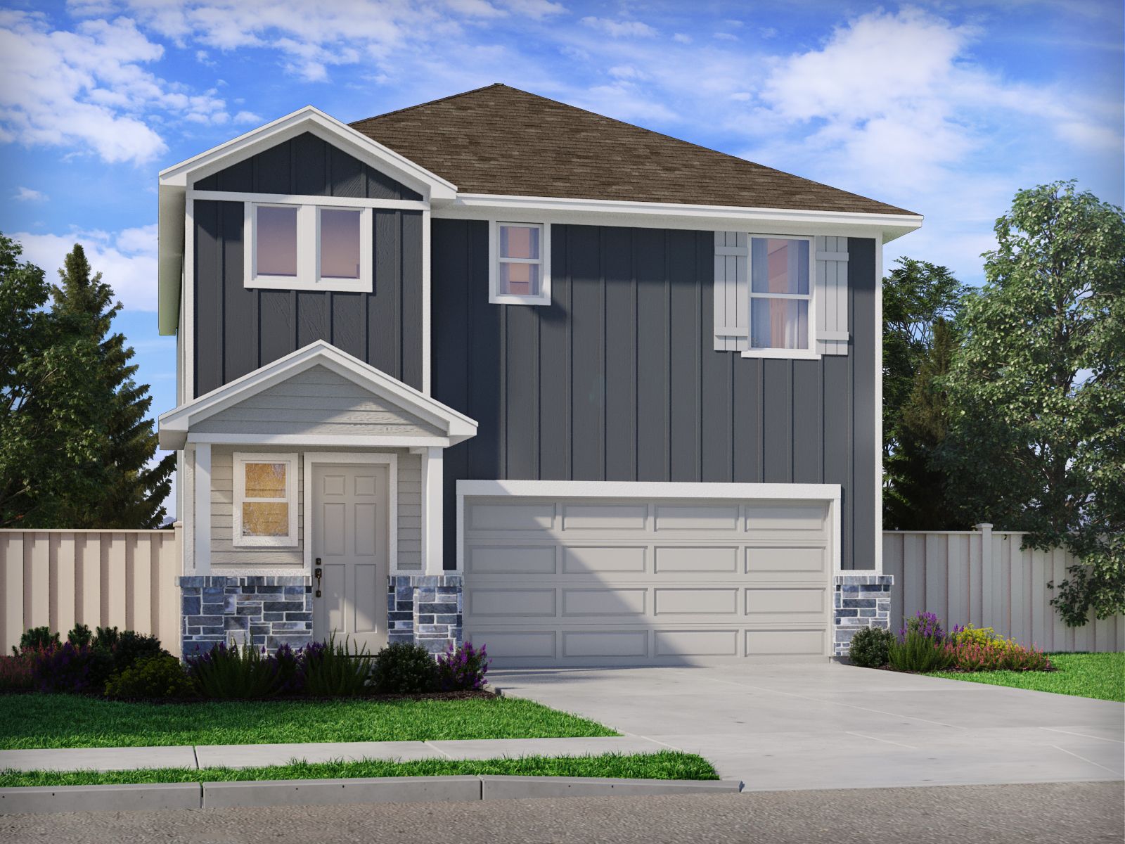 The Lassen (370) Floorplan H Elevation Rendering:The Lassen (370) Floorplan H Elevation Rendering