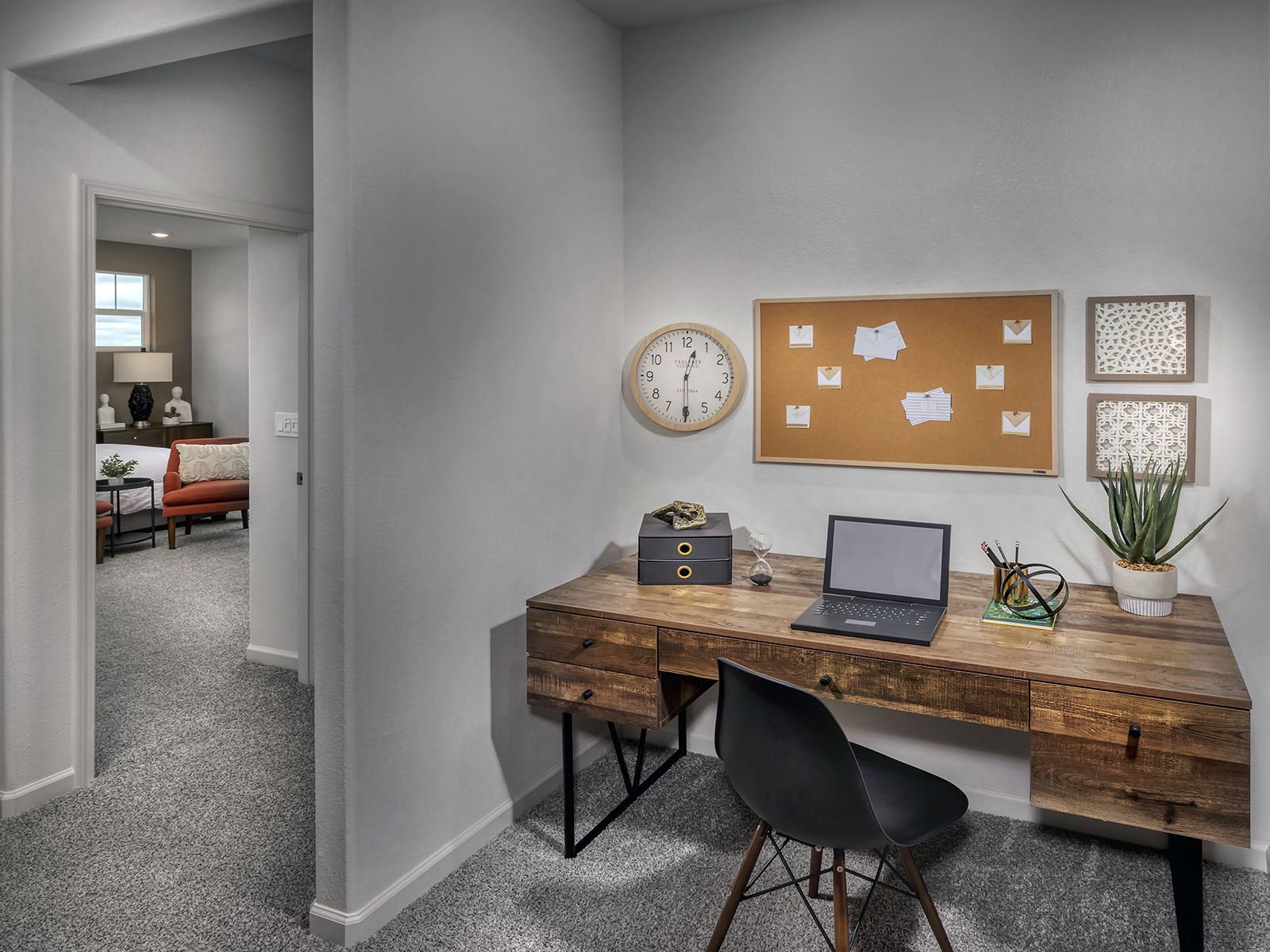 NCA_TheHideaway_ClassicsPlan5_StudyNook_1412ValleyOakDrive_Model:Study nook at a nearby Meritage community in Winters, CA.