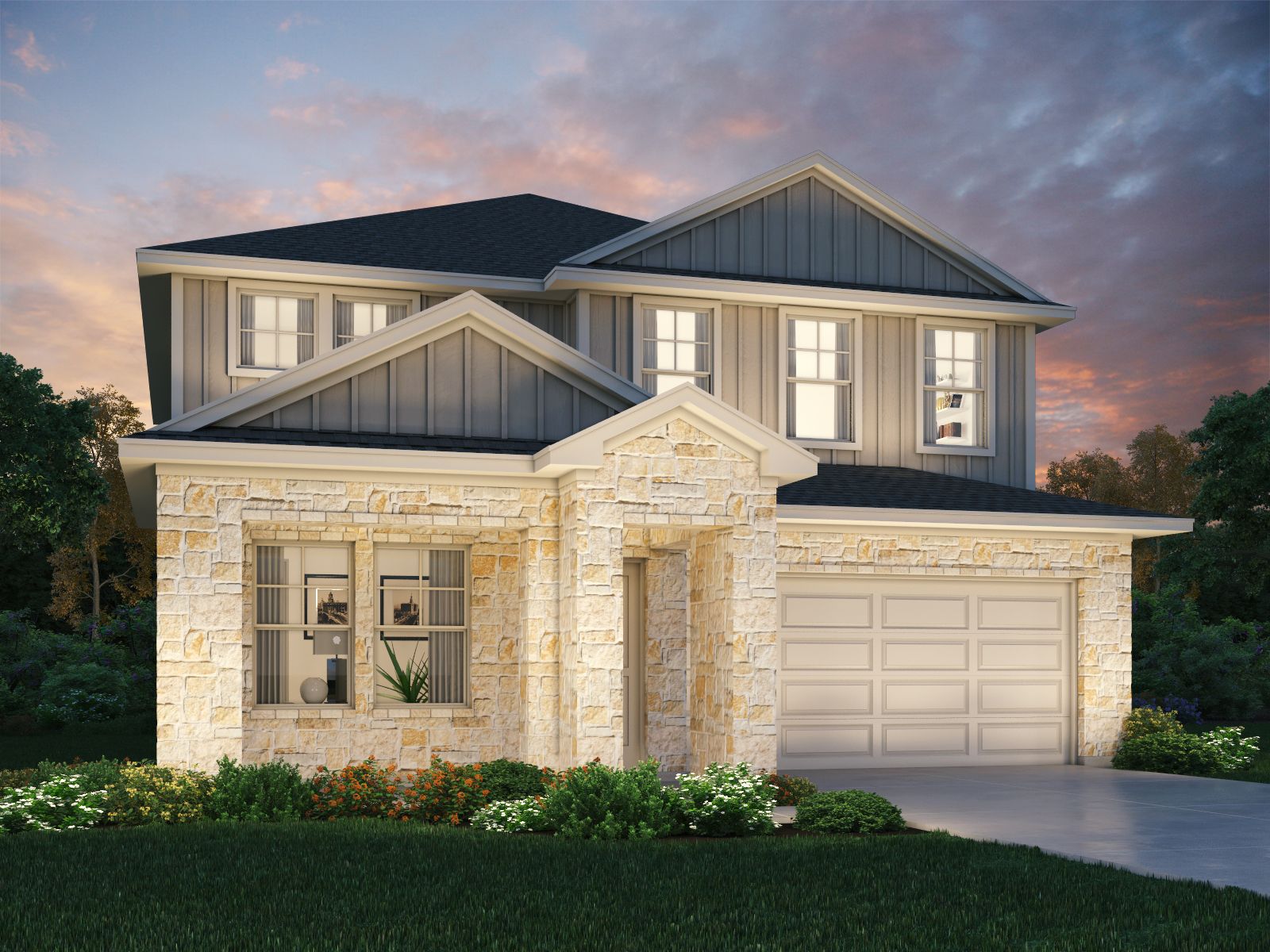The Reynolds (890) Floorplan K Elevation Rendering:The Reynolds (890) Floorplan K Elevation Rendering
