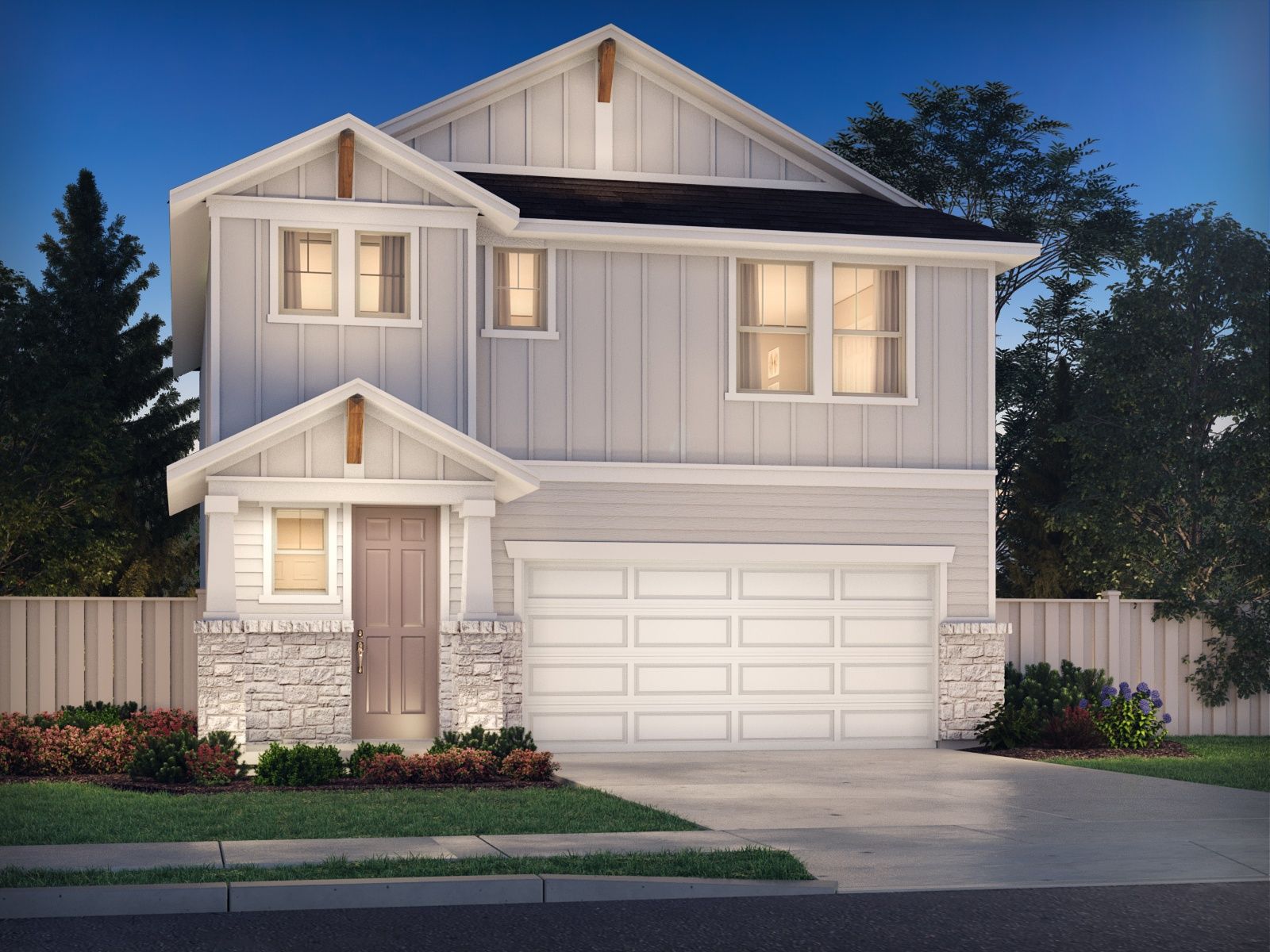 The Lassen (370) Floorplan T Elevation Rendering:The Lassen (370) Floorplan T Elevation Rendering