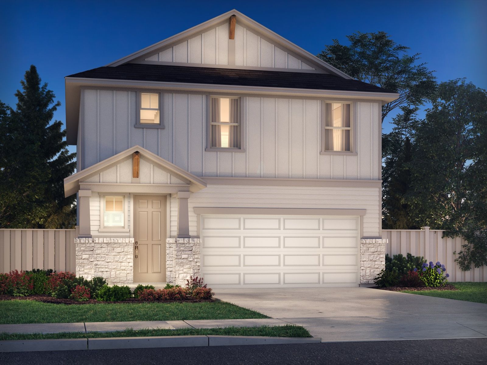 The Bryce (375) Floorplan T Elevation Rednering:The Bryce (375) Floorplan T Elevation Rednering