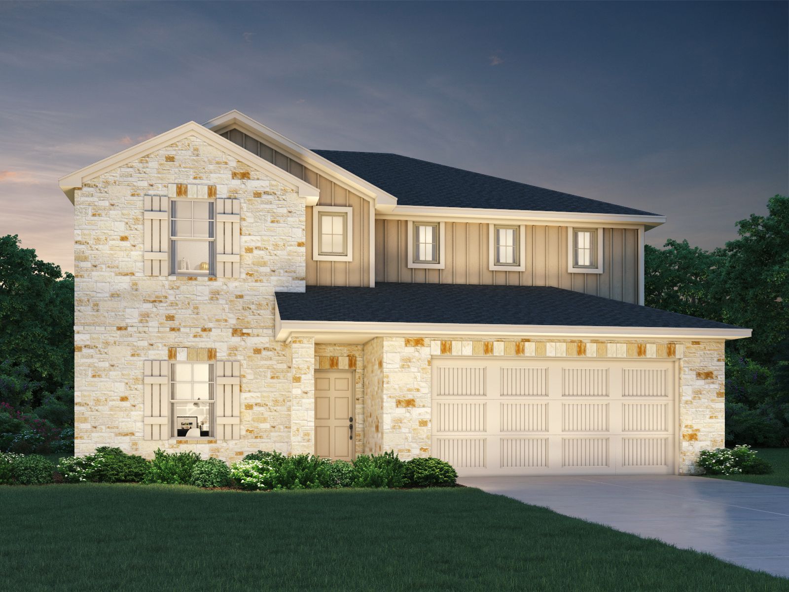 The Kessler (454) Floorplan K Elevation Rendering:The Kessler (454) Floorplan K Elevation Rendering