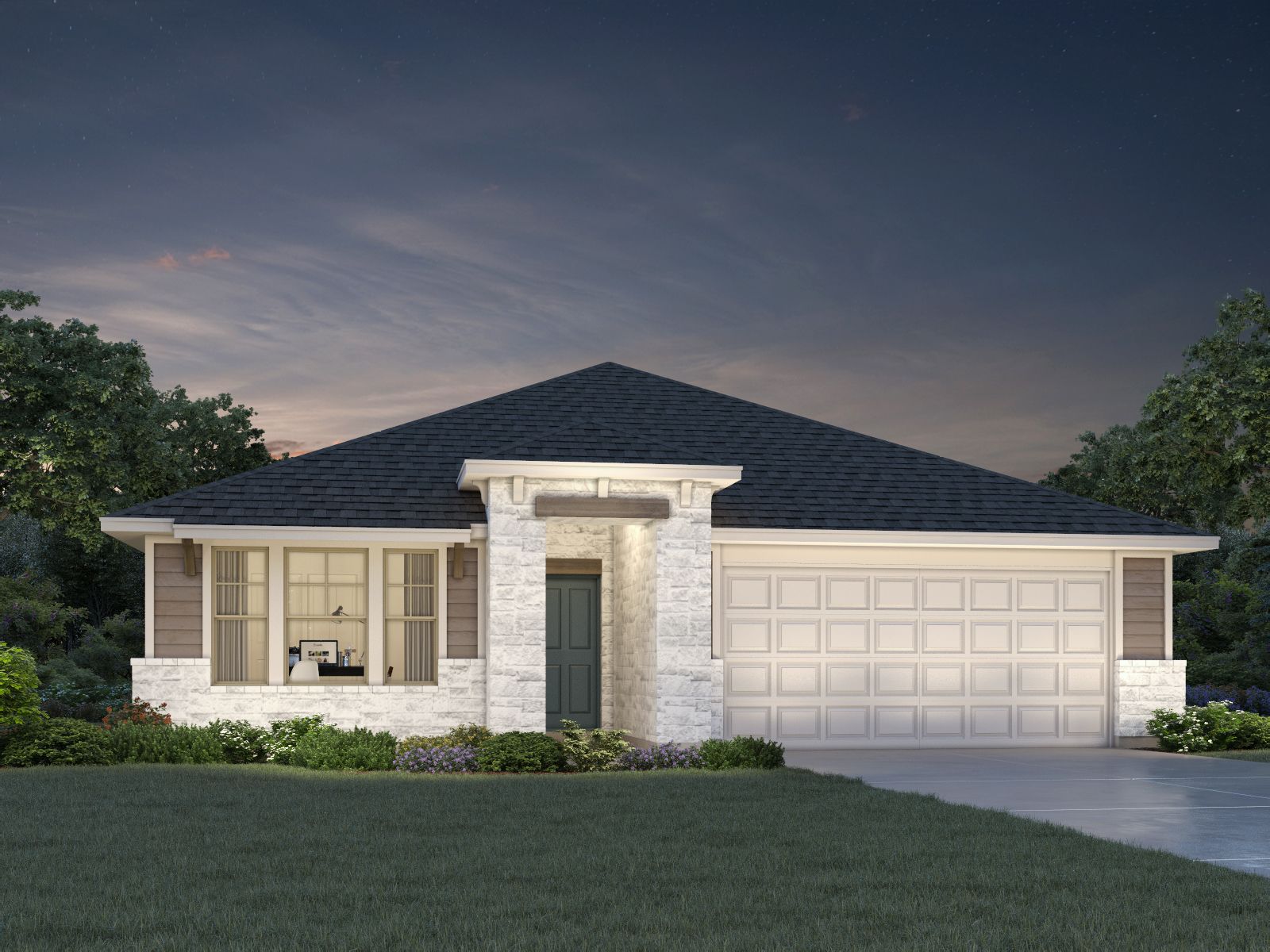 The Henderson (404) Floorplan H Elevation Rendering:The Henderson (404) Floorplan H Elevation Rendering