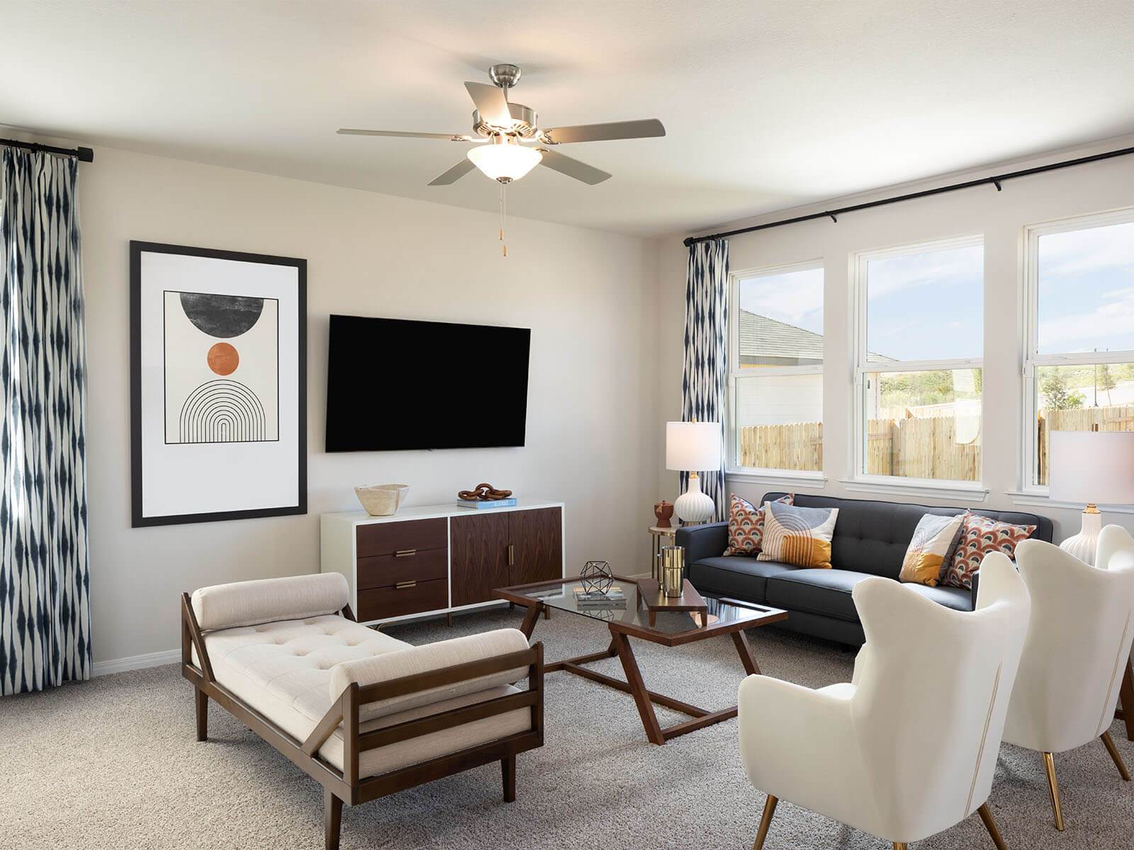 The ideal space for winding down and catching up on the day's events.:The ideal space for winding down and catching up on the day's events.
