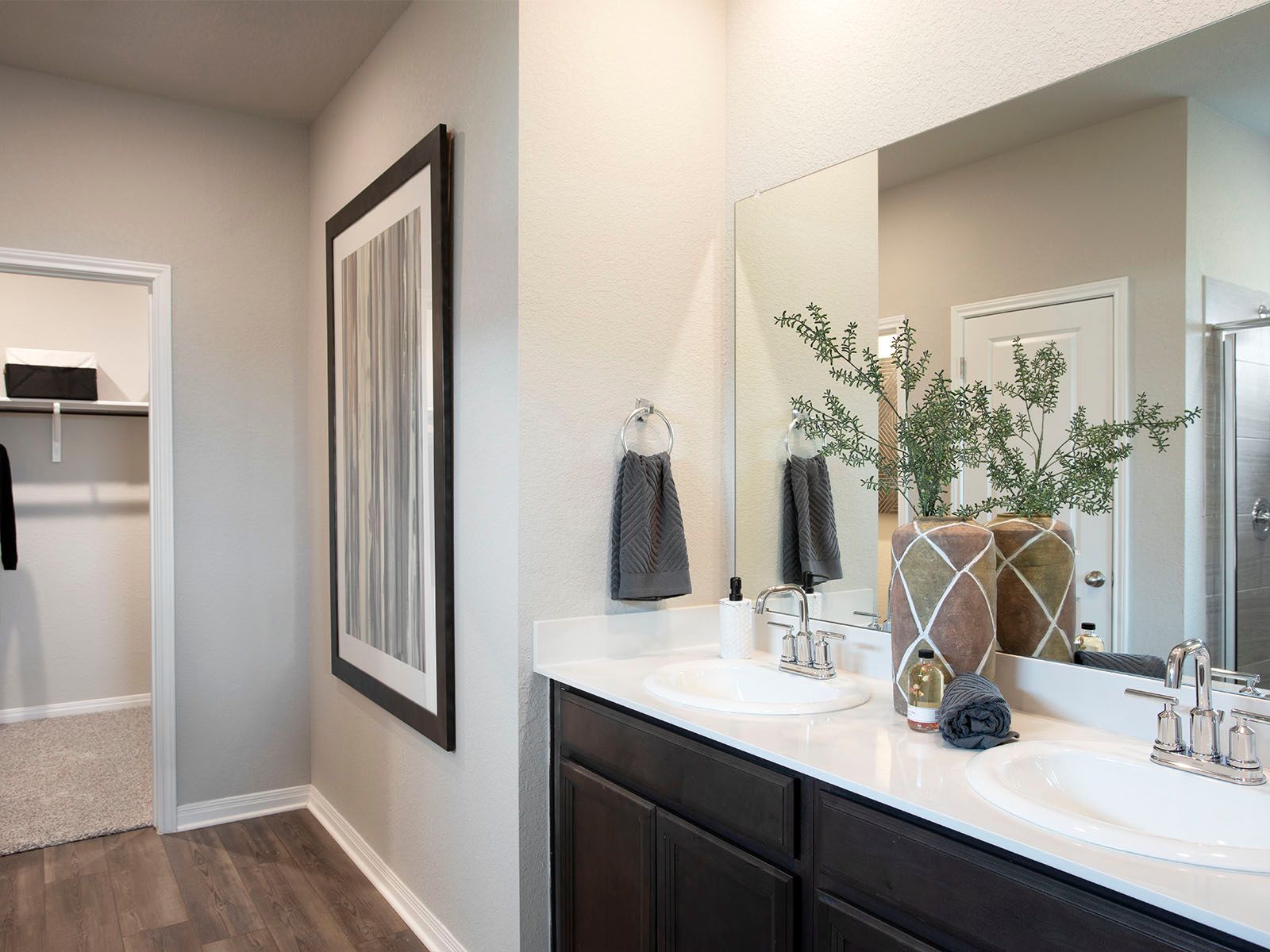 Take advantage of the spa-like primary bathroom at the end of a long day.:Take advantage of the spa-like primary bathroom at the end of a long day.