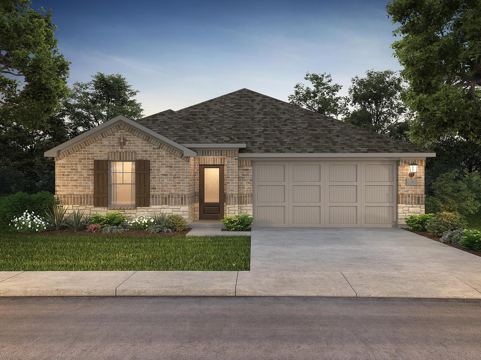 The Oleander Floorplan - Elevation B:Exterior Rendering