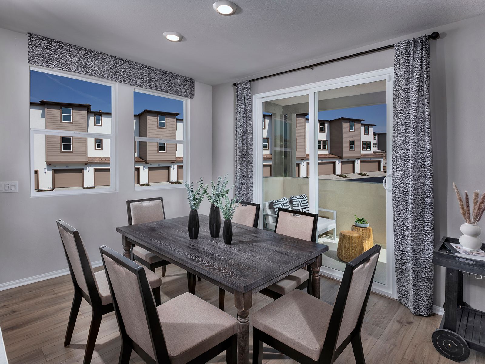 Dining:Residence 1 floorplan modeled at a nearby Meritage community.