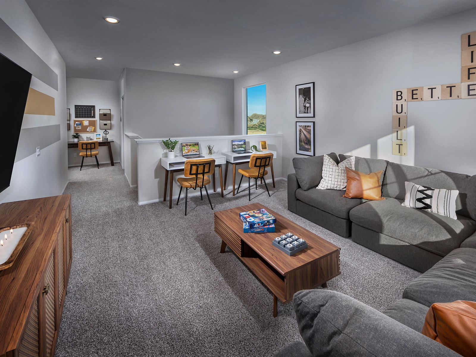 Loft:Residence 3 floorplan modeled at a nearby Meritage community.