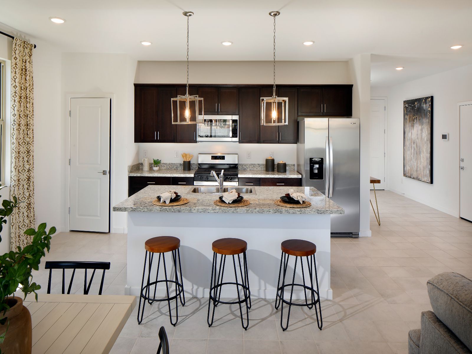 Kitchen in the Cedar Floorplan at Hurley Ranch