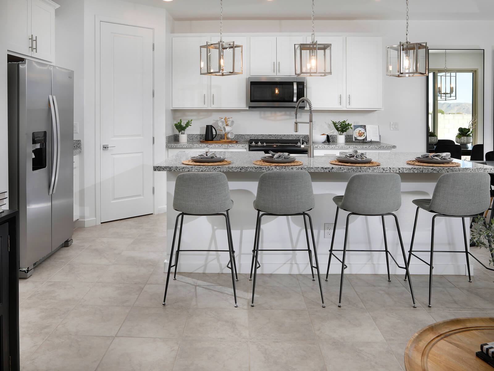 Kitchen:Kitchen in Carson floorplan modeled at The Enclave on Olive.