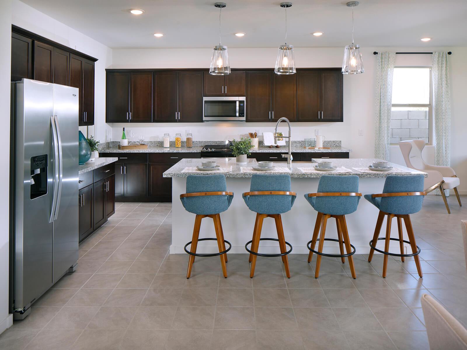 Kitchen in the Avery Floorplan at Paloma Creek in Phoenix, Arizona