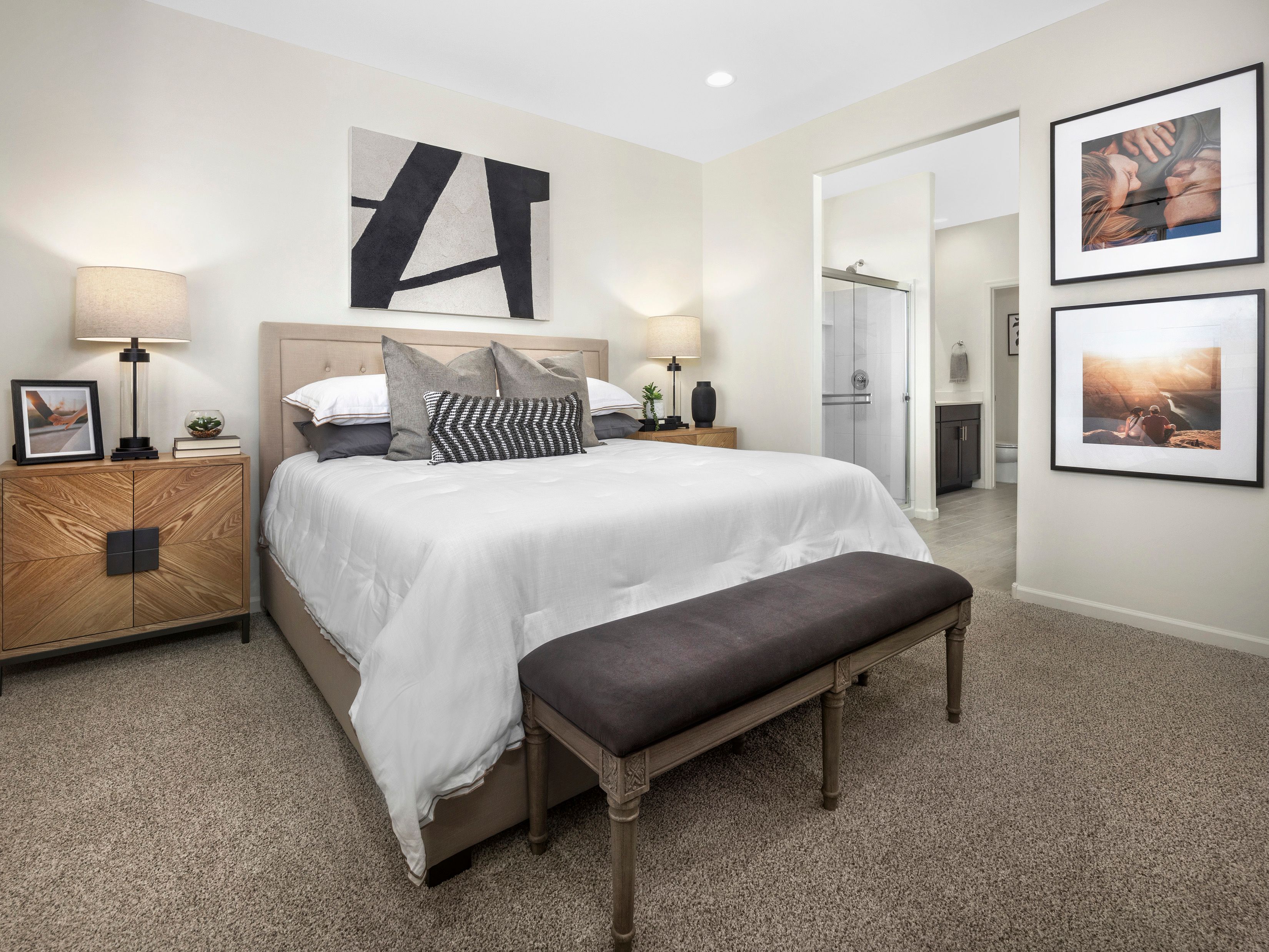 Retreat to your private primary suite.:Retreat to your private primary suite.