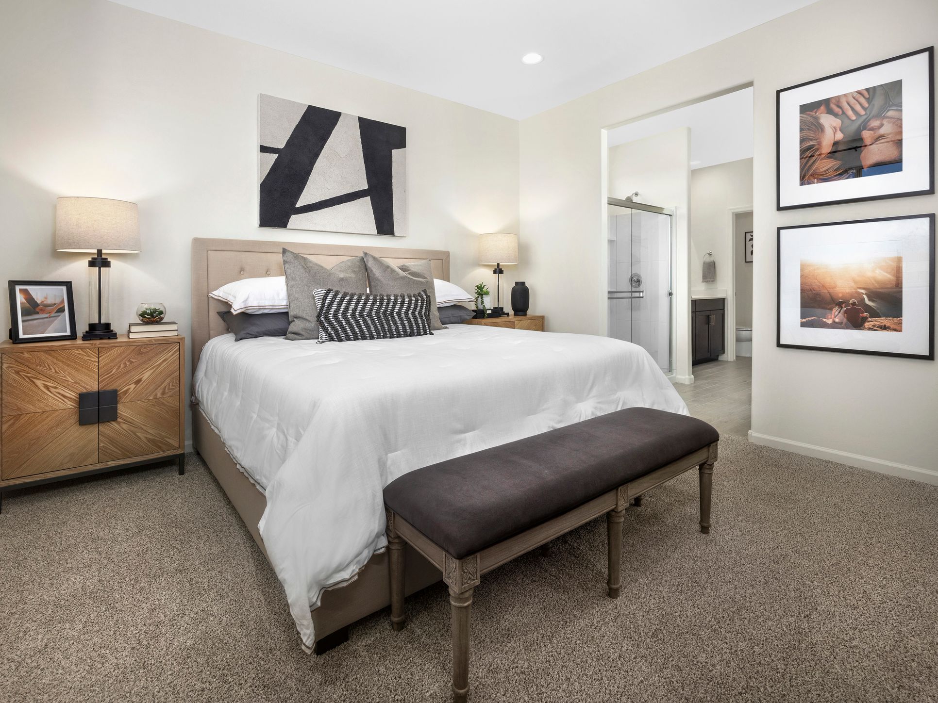 Retreat to your private primary suite.:Retreat to your private primary suite.