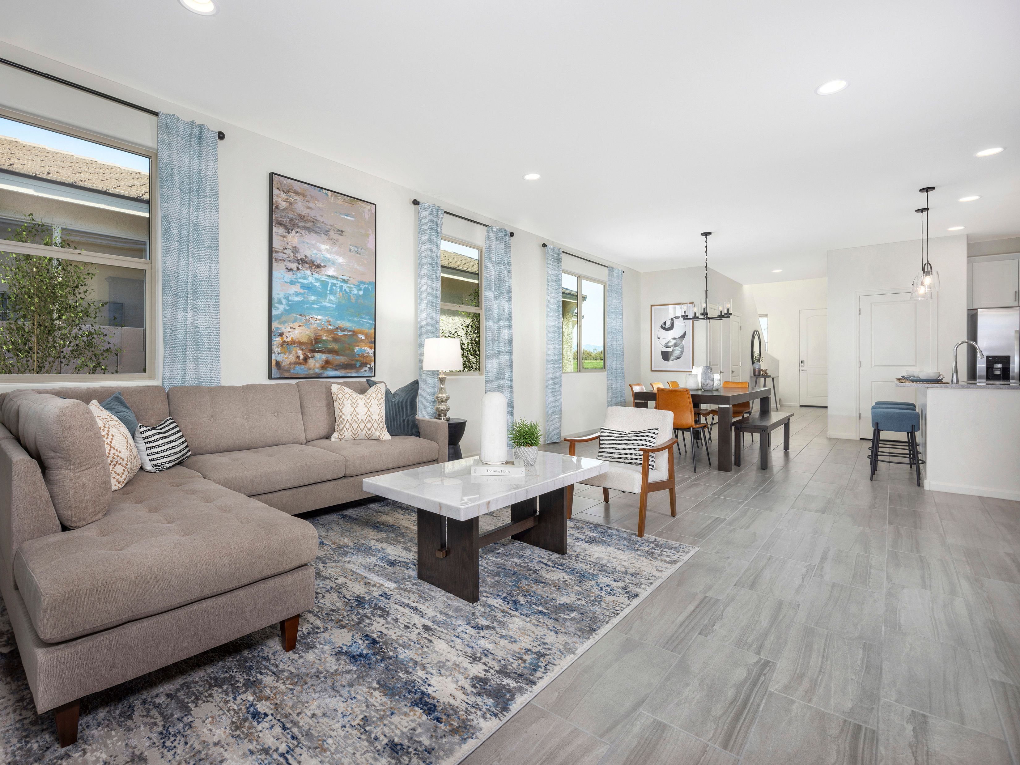 Gather with friends and family in the open concept great room.:Gather with friends and family in the open concept great room.