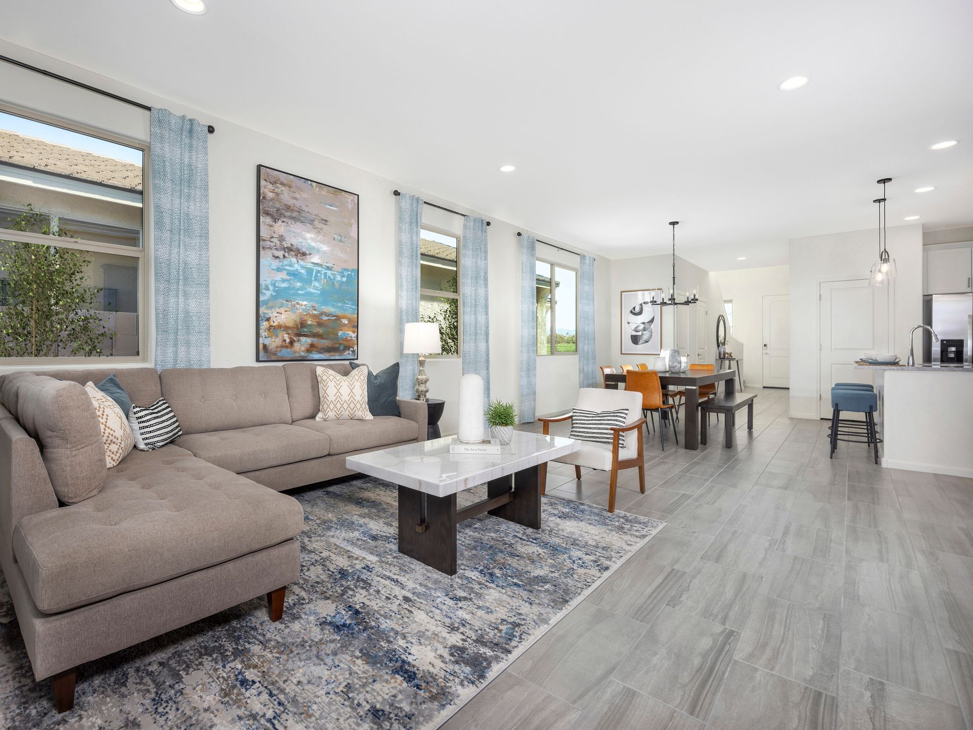 Gather with friends and family in the open concept great room.:Gather with friends and family in the open concept great room.