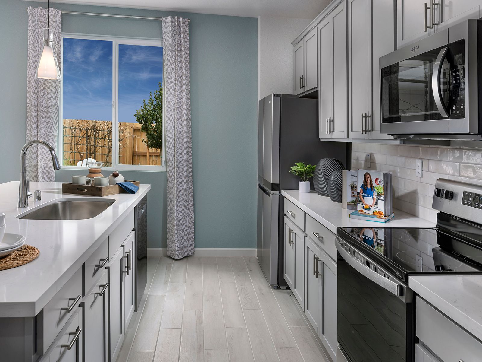 Residence 2 kitchen modeled at a nearby Meritage community.:Residence 2 kitchen modeled at a nearby Meritage community.