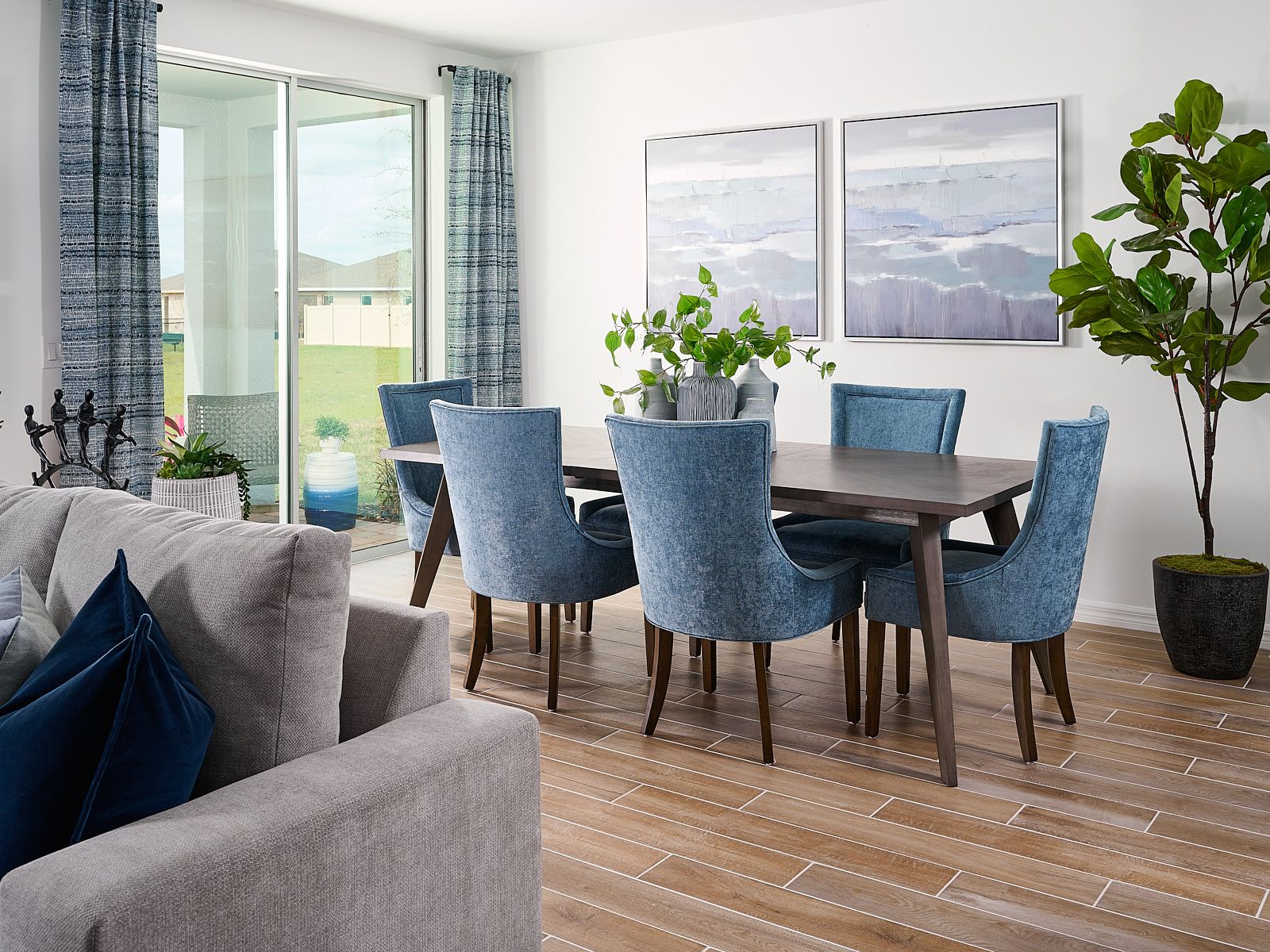 Dining room modeled at Eden Hills:Dining room modeled at Eden Hills