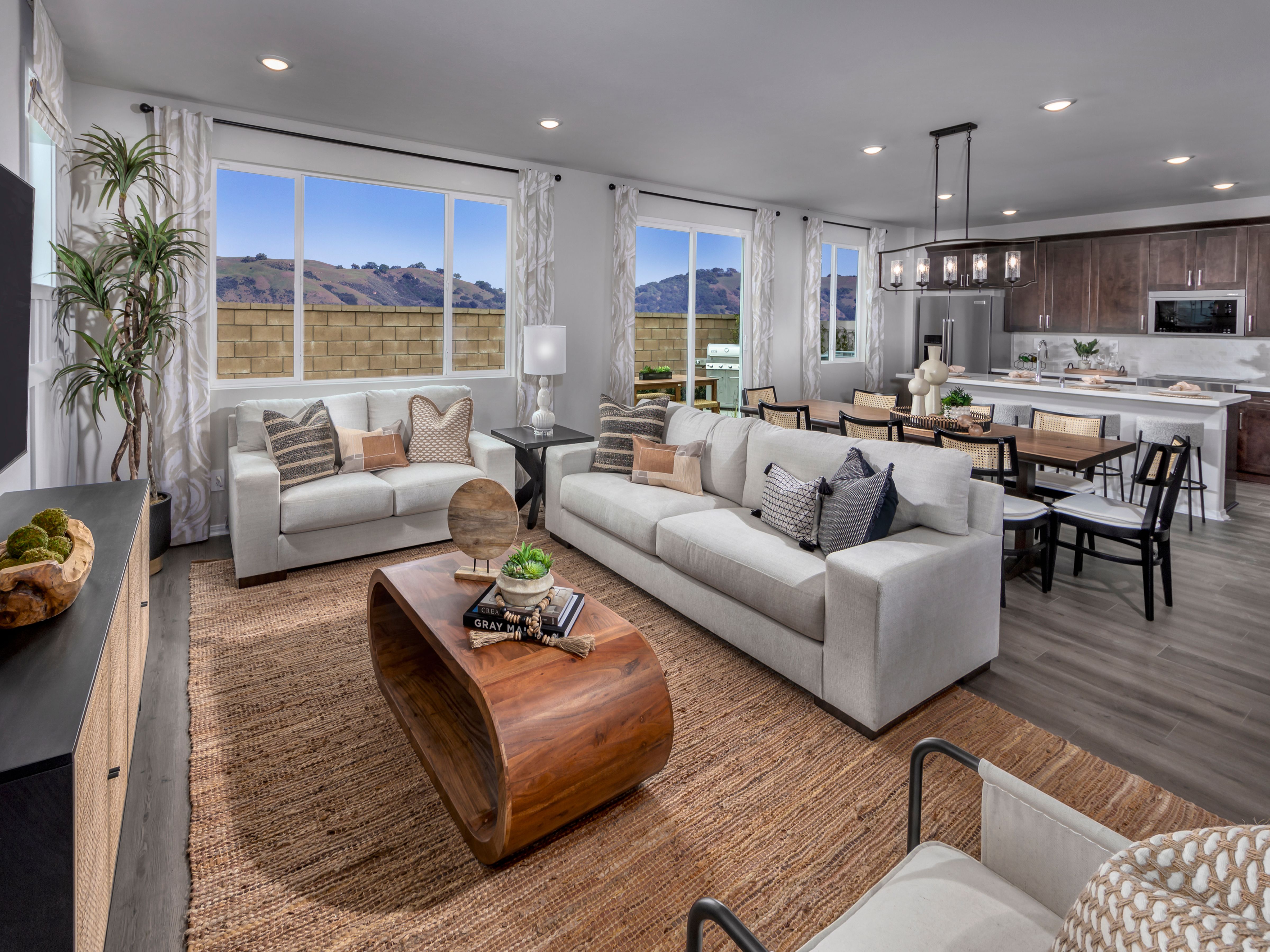 Great Room:Great room in the 3528 floorplan at a Meritage Homes community in Redlands, CA.
