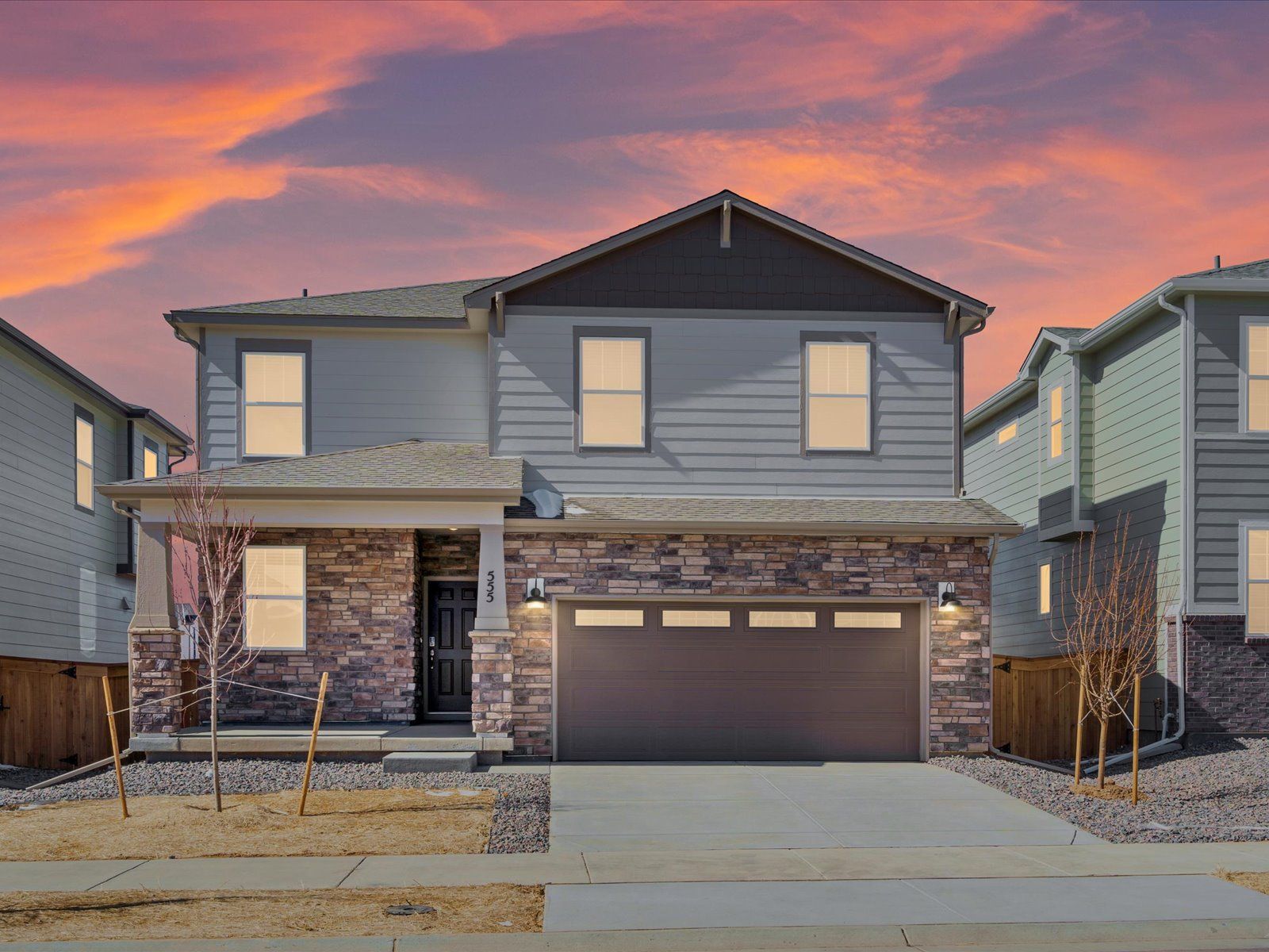 The Silversage floorplan,exterior images at Ridgeline Vista.