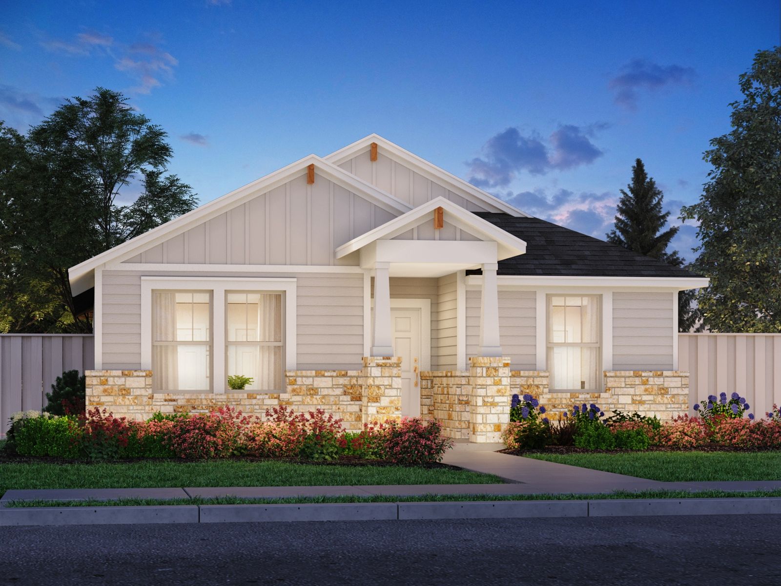 The Clearwater (730) Floorplan F Elevation Rendering:The Clearwater (730) Floorplan F Elevation Rendering